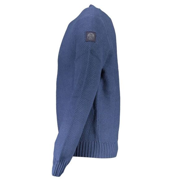 North Sails Blue Cotton Men Men's Sweater